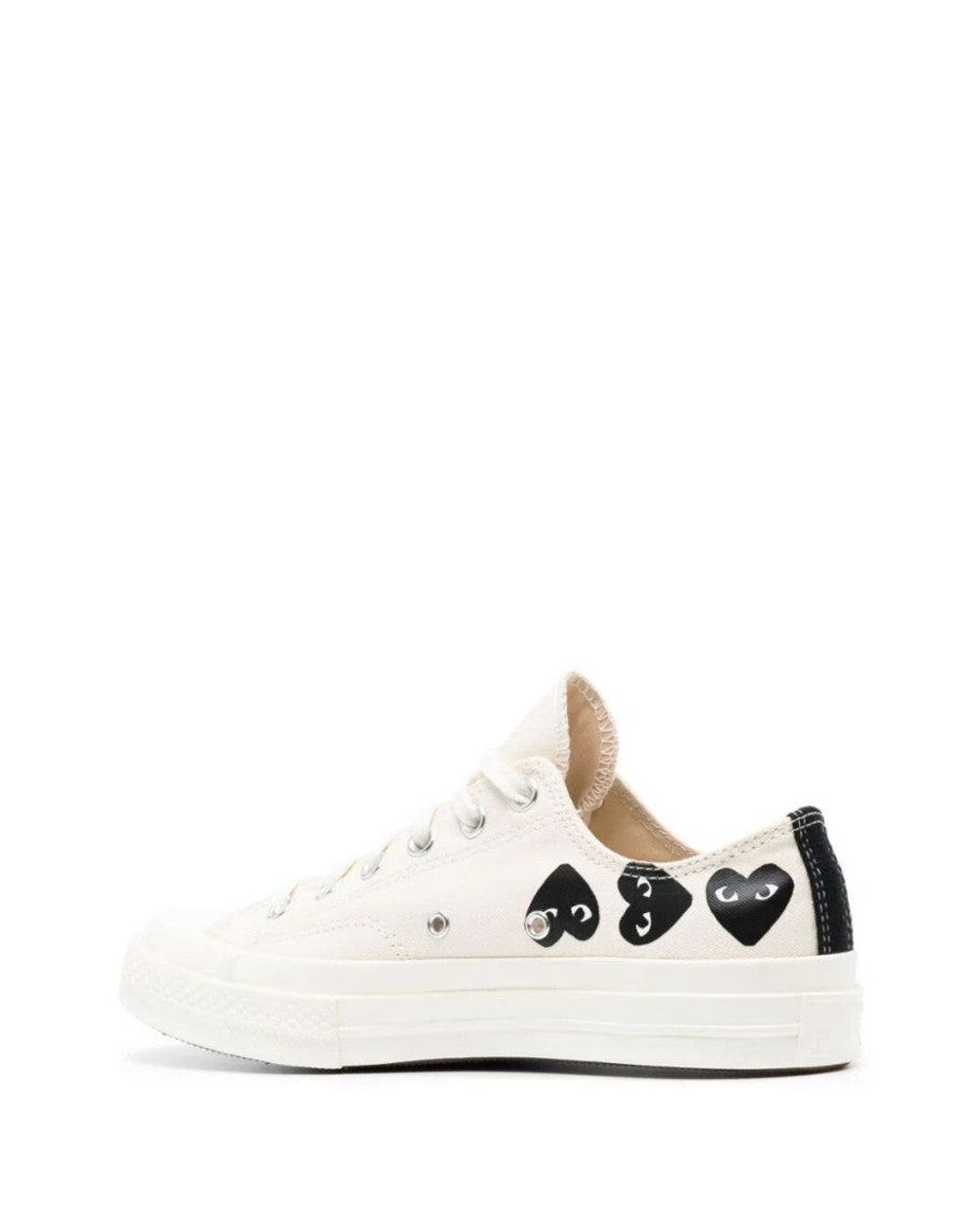 Comme des Garçons White Round Toe Sneakers for men
