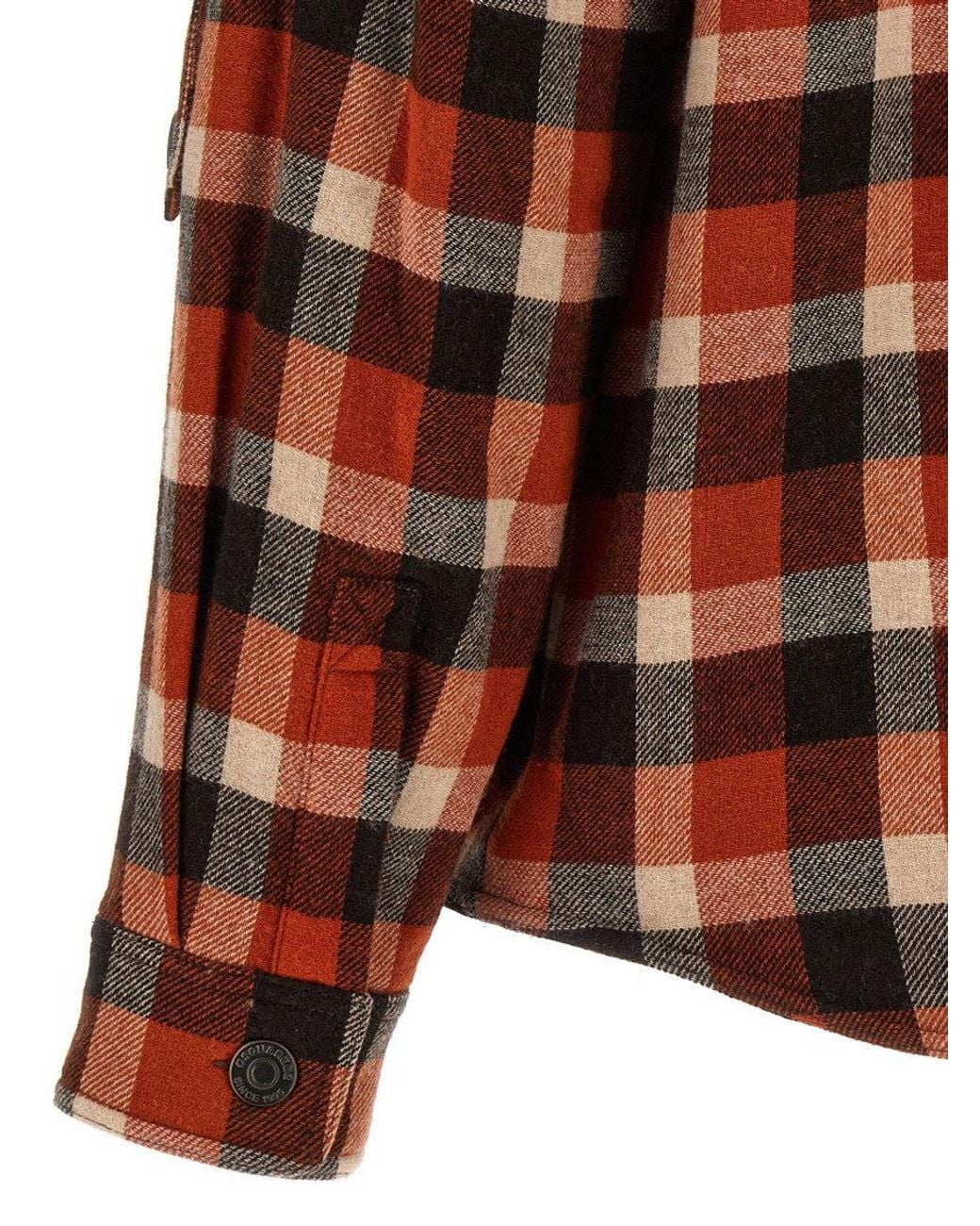 DSquared² Brown Check Logo Jacket for men