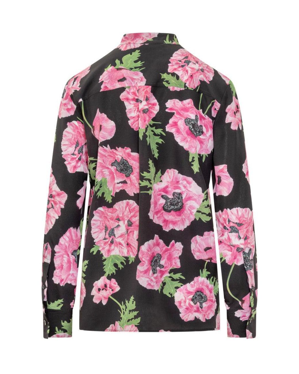 Stella McCartney Pink Silk Shirt With Stampaint