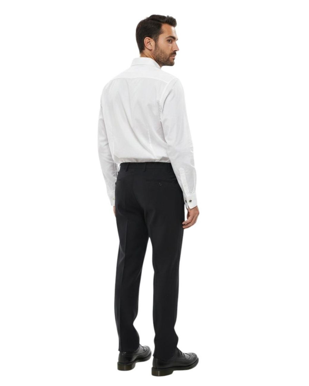 Corneliani Gray Regular Flat Front Pants for men