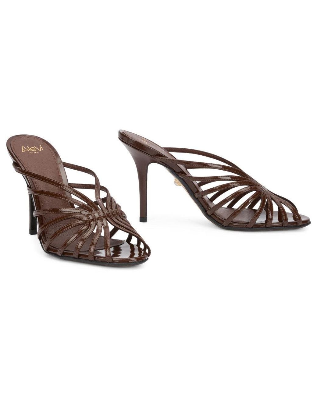 ALEVI Brown Slip-On Heels