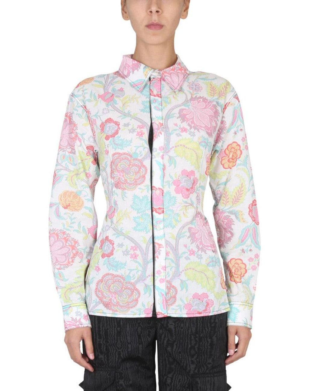 MARINE SERRE White Regular Floral Shirt