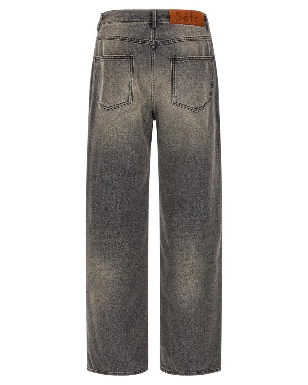 Séfr Gray Straight Jeans for men
