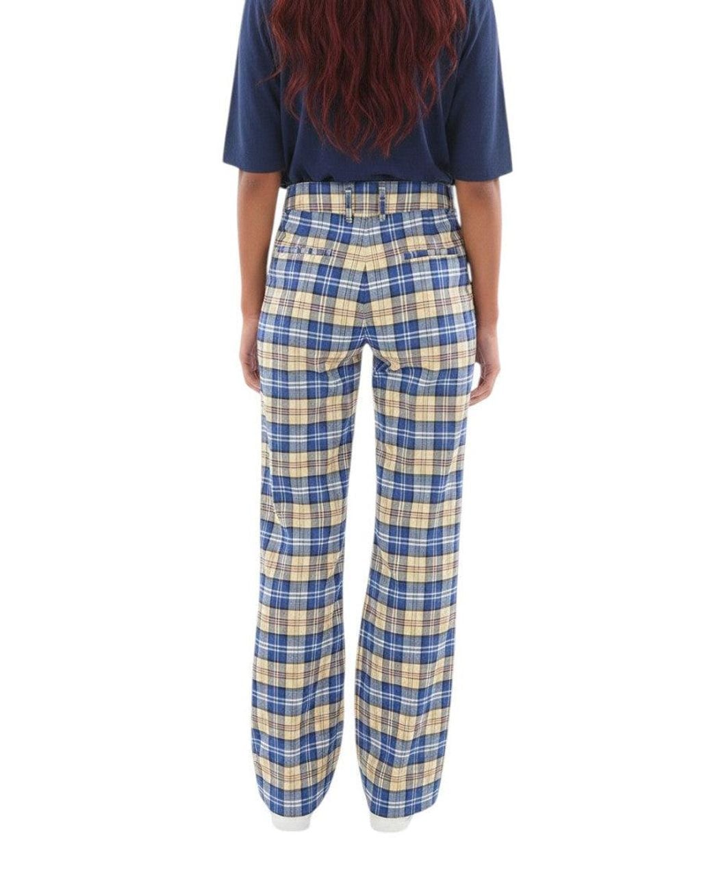 Woolrich Blue Multi Color Relaxed Fit Pants