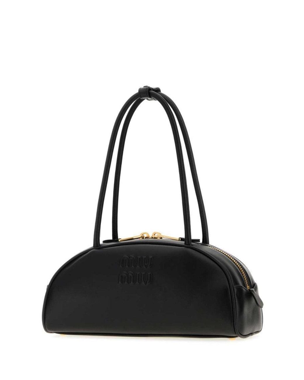 Miu Miu Black Beau Medium Shoulder Bag