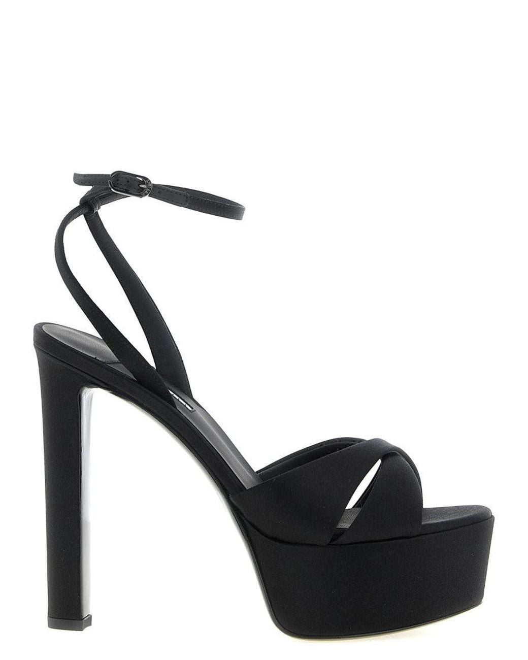 Le Silla Black Ankle Strap Heels
