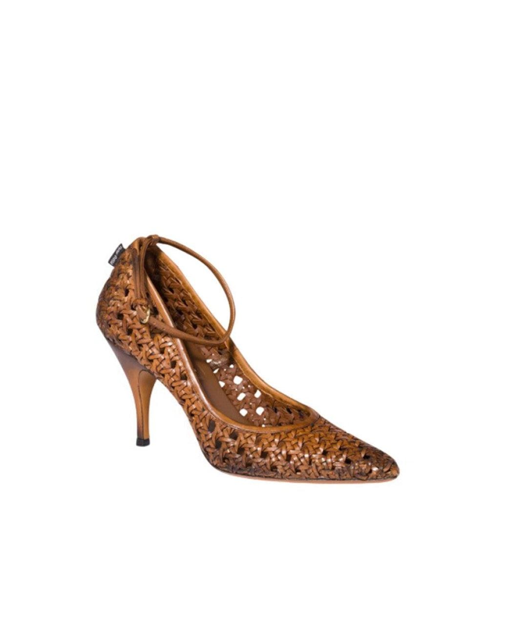 Miu Miu Brown Leather Heels