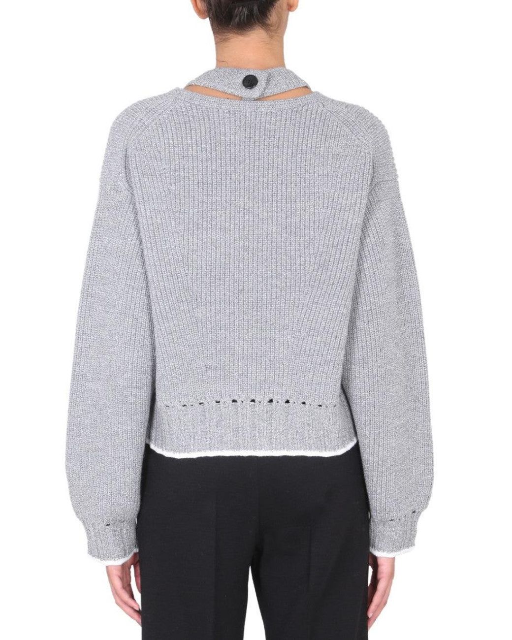 Proenza Schouler Gray Wool Crew Neck Sweater