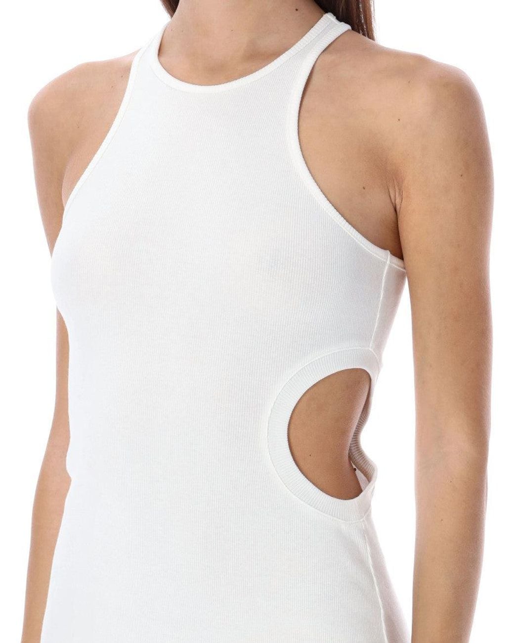 Off-White c/o Virgil Abloh White Halter Neck Midi Dress