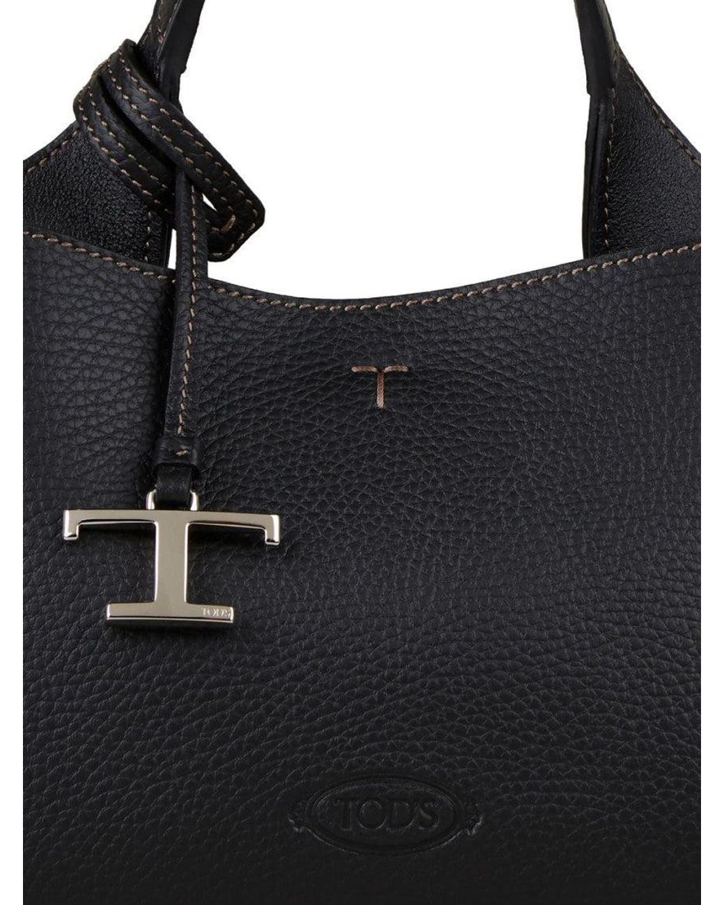 Tod's Black T Timeless Micro Leather Handbag