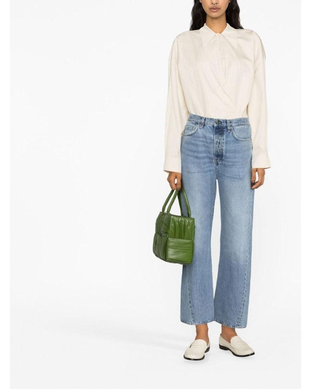 Totême Blue Twisted Seam Denim Cotton Jeans