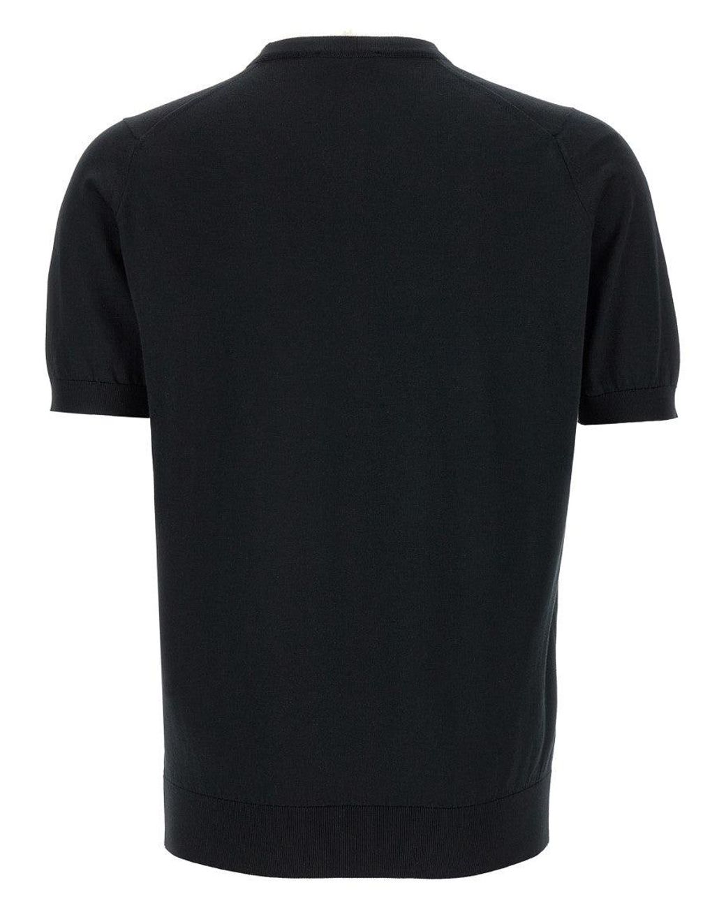 John Smedley Black Kempton T-Shirt for men