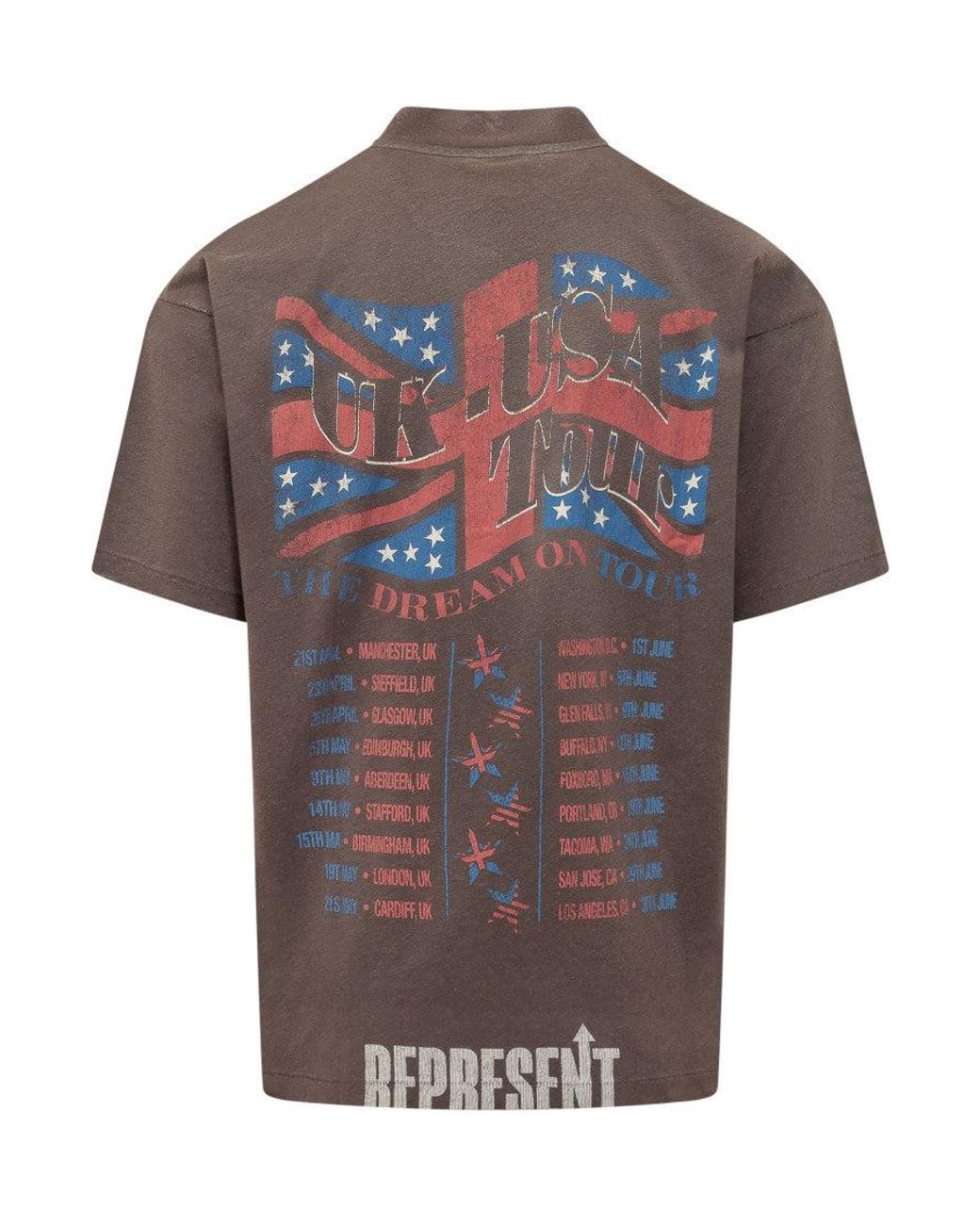 Represent Brown Graphic T-Shirt for men