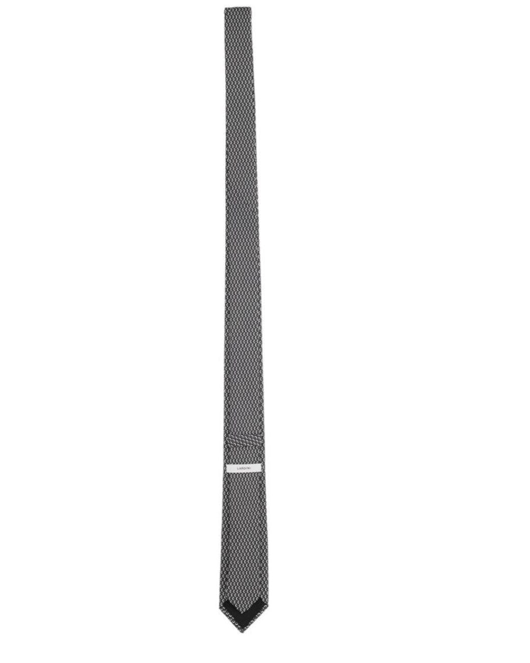 Lardini White Logo Tie for men