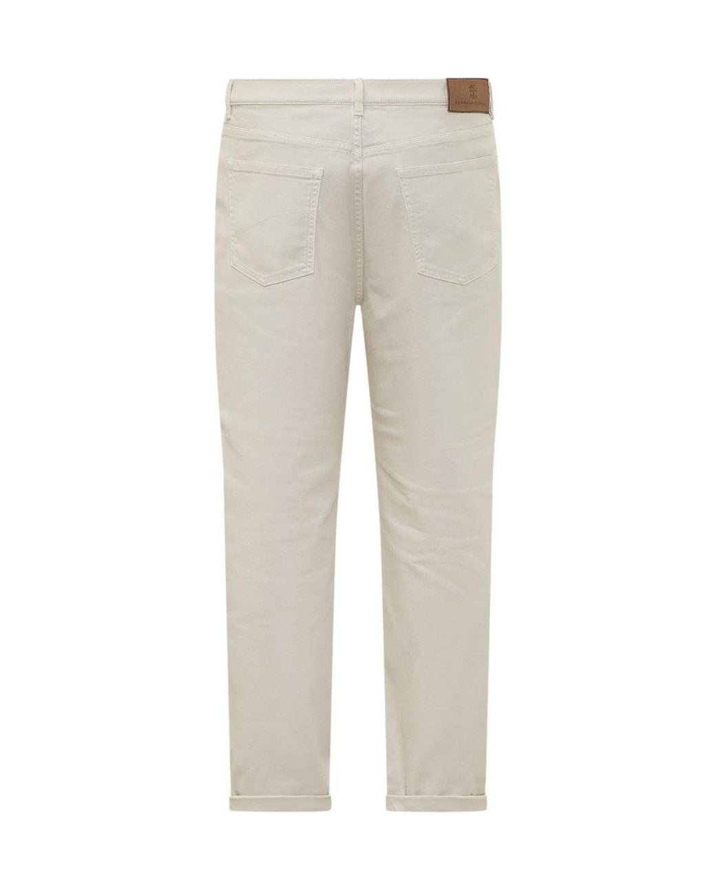 Brunello Cucinelli Gray Painted Jeans for men