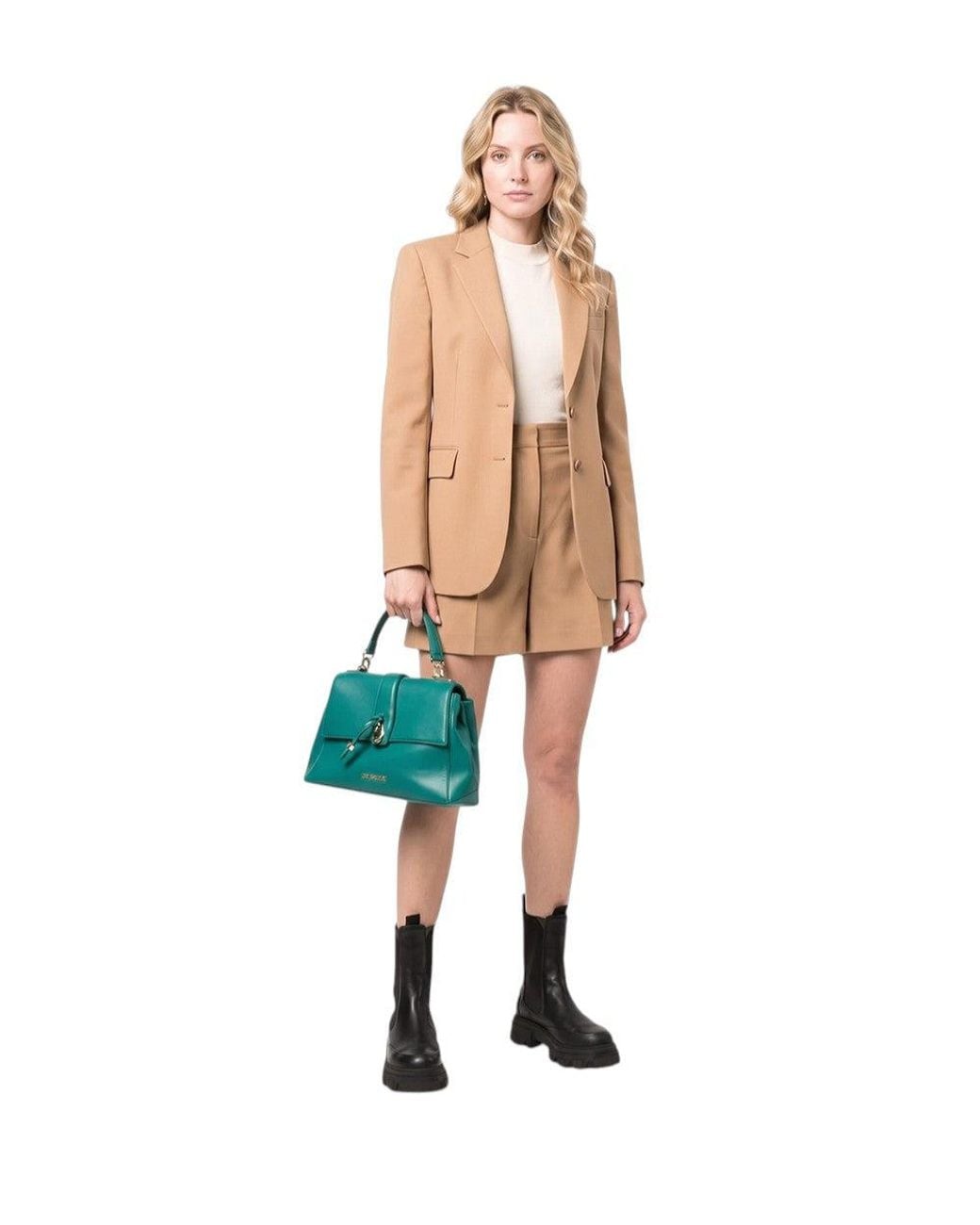 Love Moschino Green Logo Small Satchel
