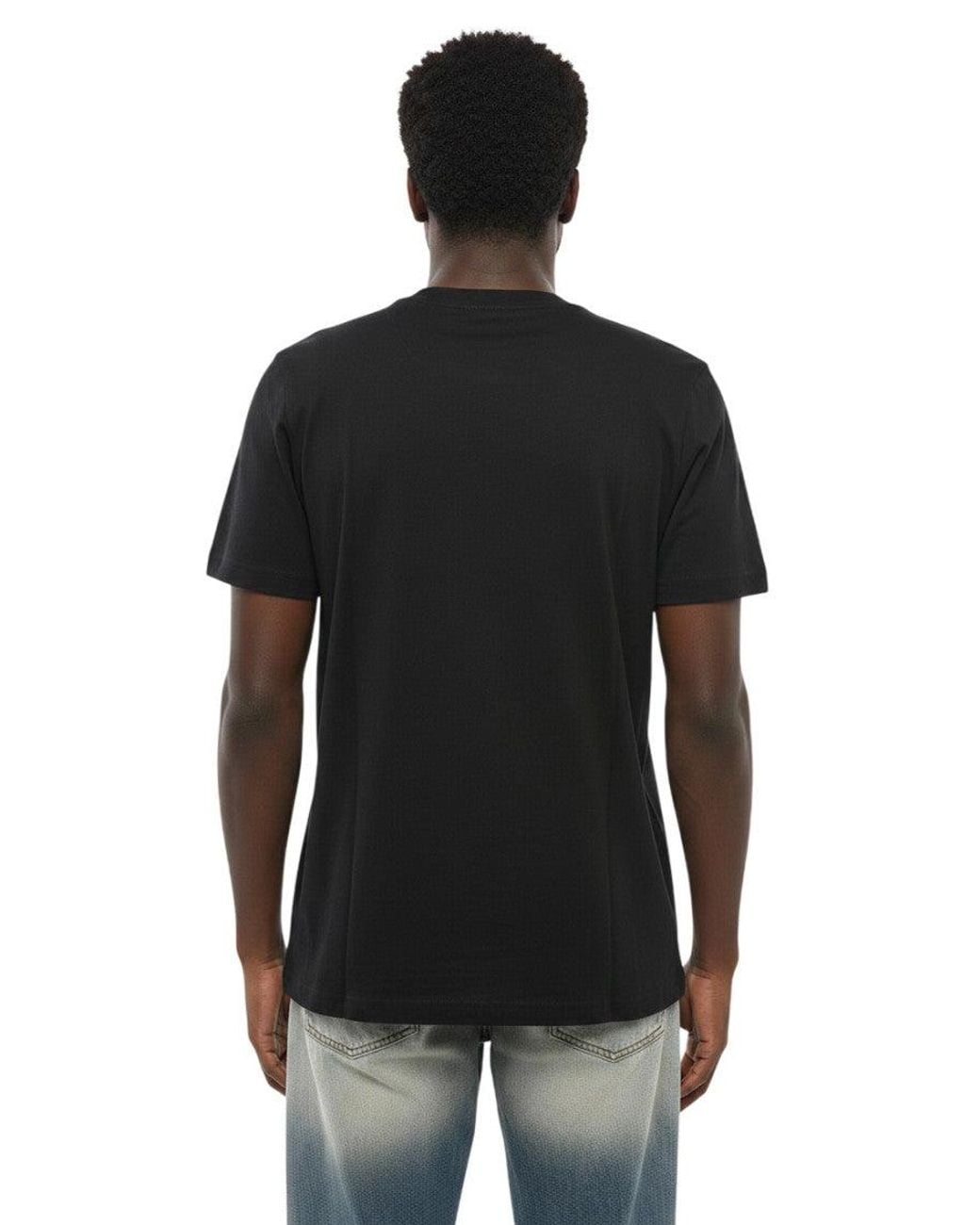 DIESEL Black Crew Neck T-Shirt for men