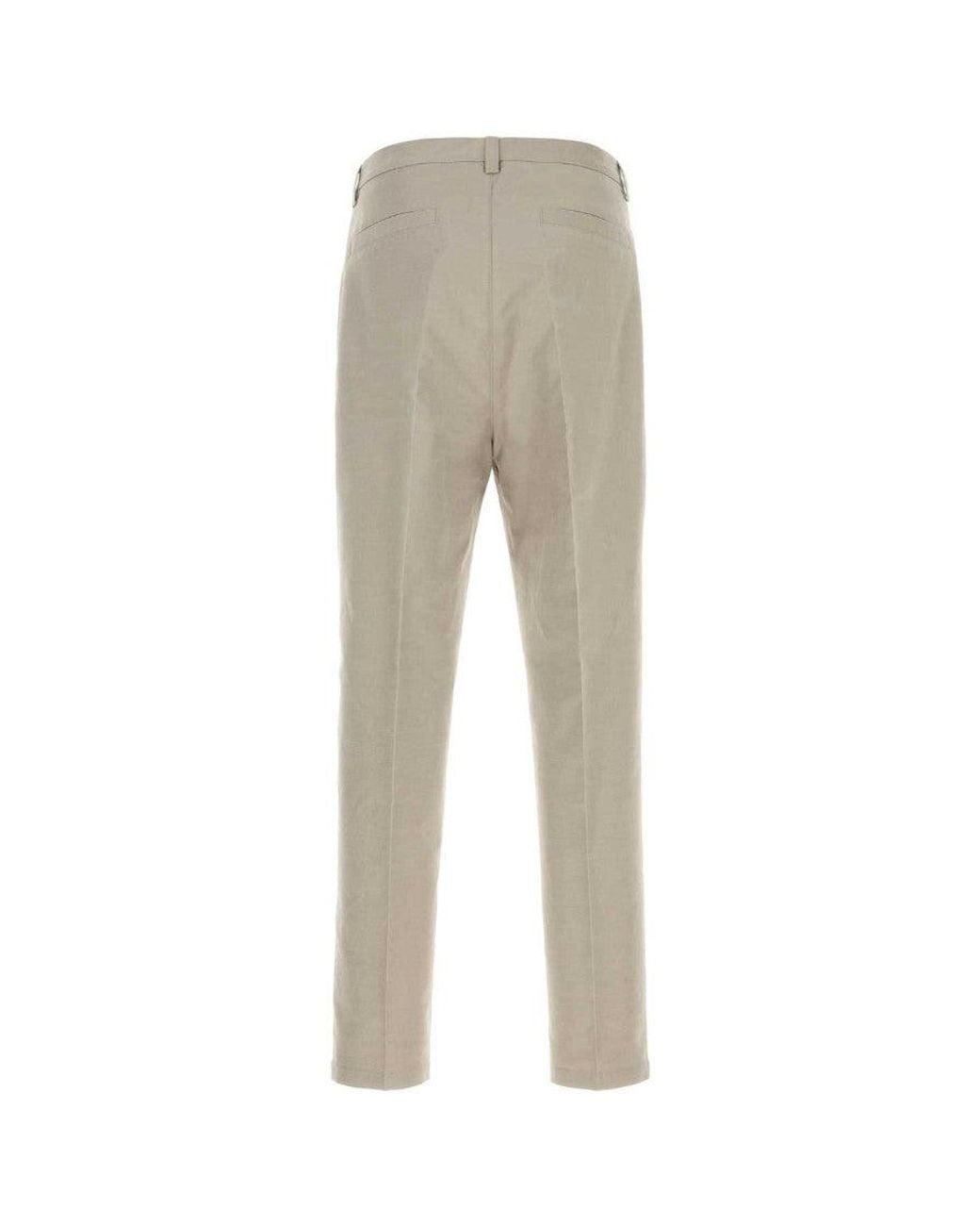Brunello Cucinelli Natural Light Taupe Tailored Pants for men