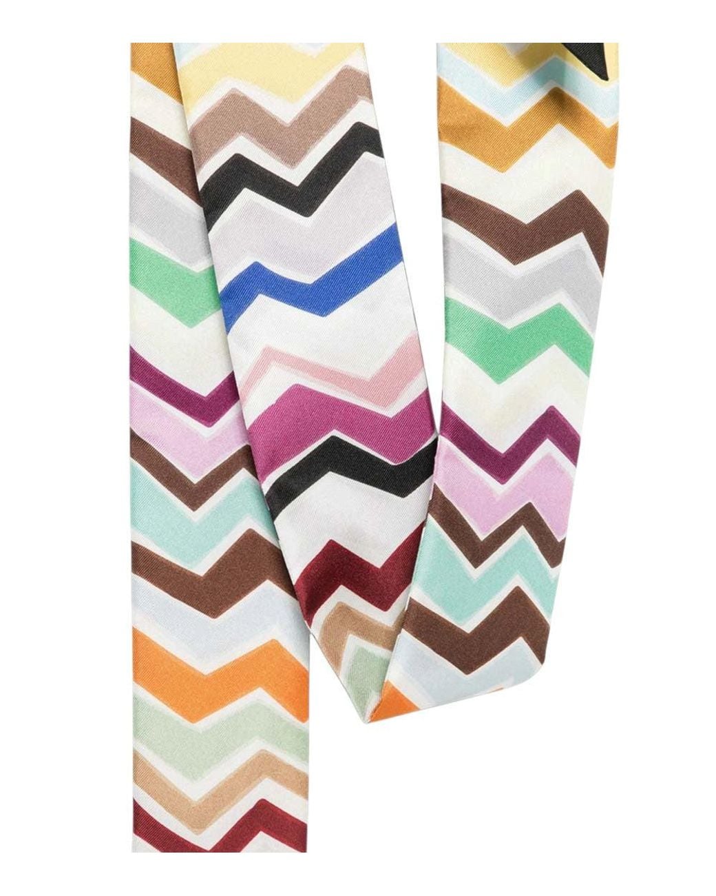Missoni Metallic Signature Zigzag Bandana Scarf