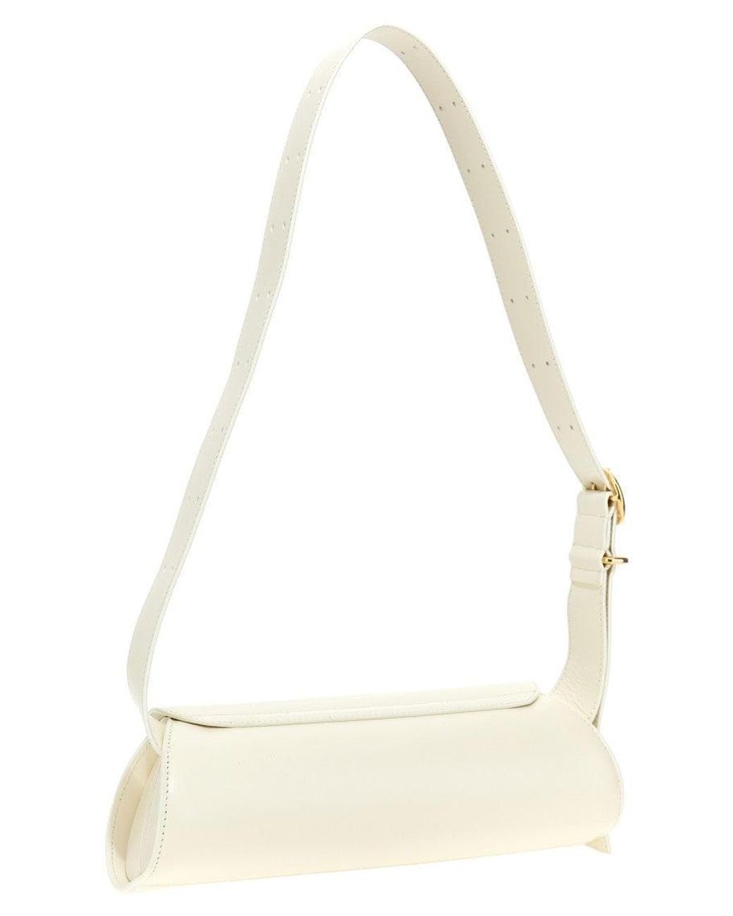 Jil Sander White Cannolo Small Shoulder Bag