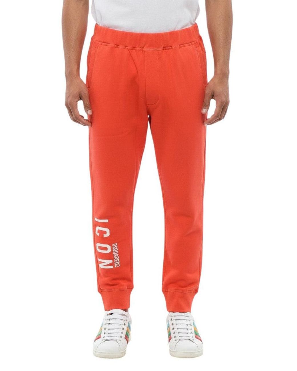 DSquared² Red Logo Trousers for men
