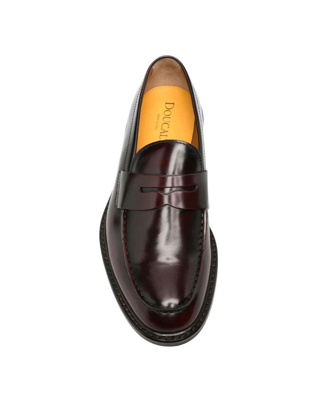 Doucal's Brown Leather Loafers for men