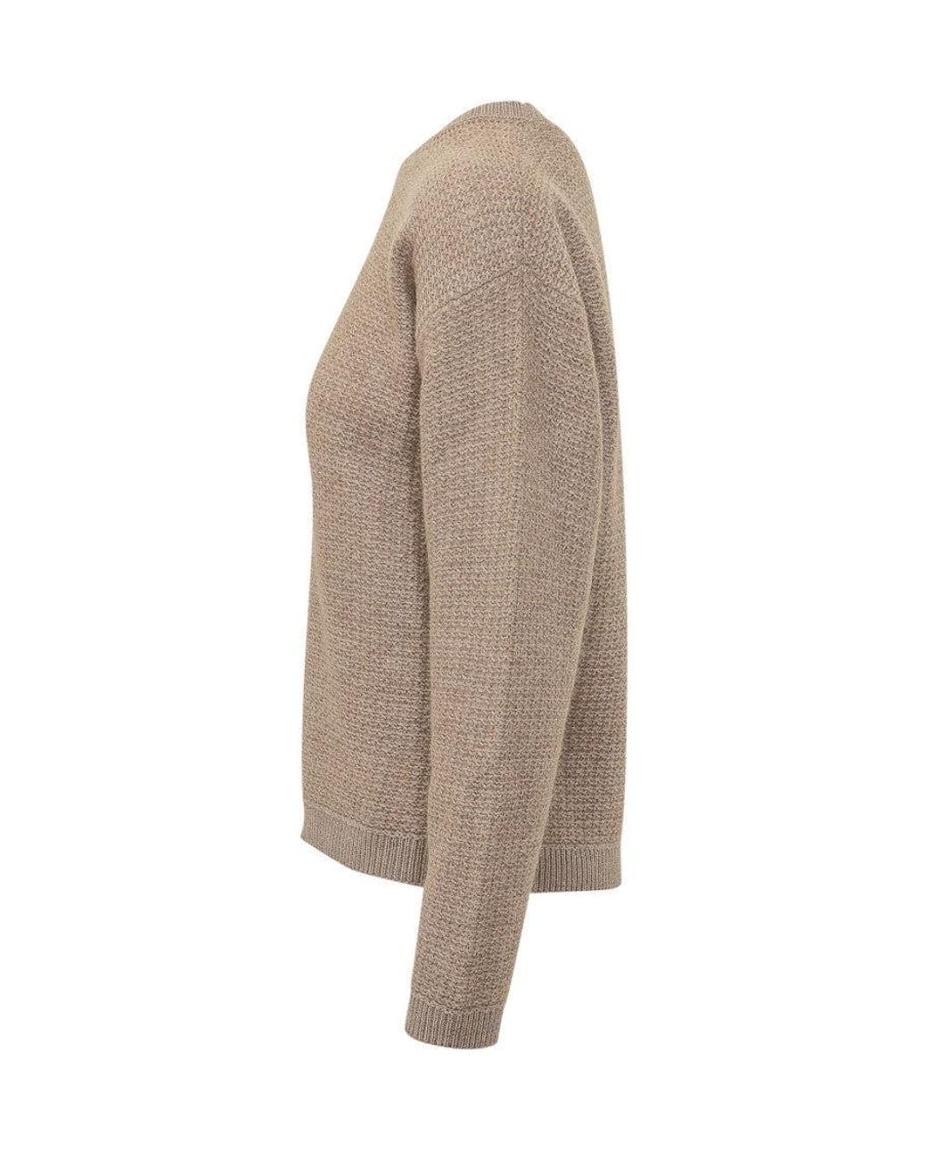 Fabiana Filippi Brown Textured Knit Sweater