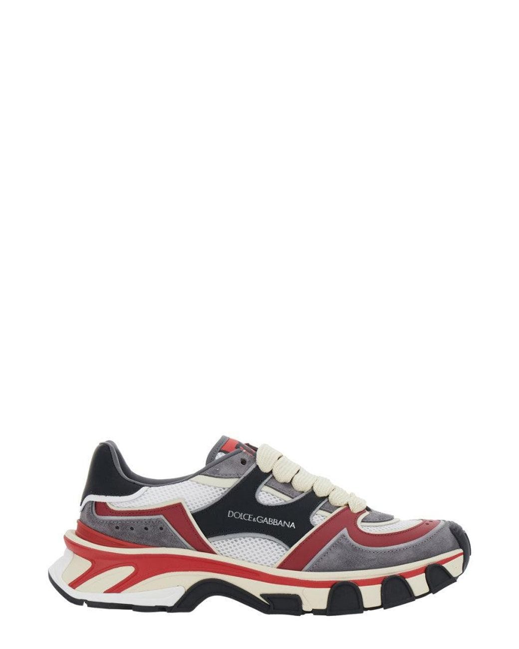 Dolce & Gabbana White Lace-Up Sneakers for men