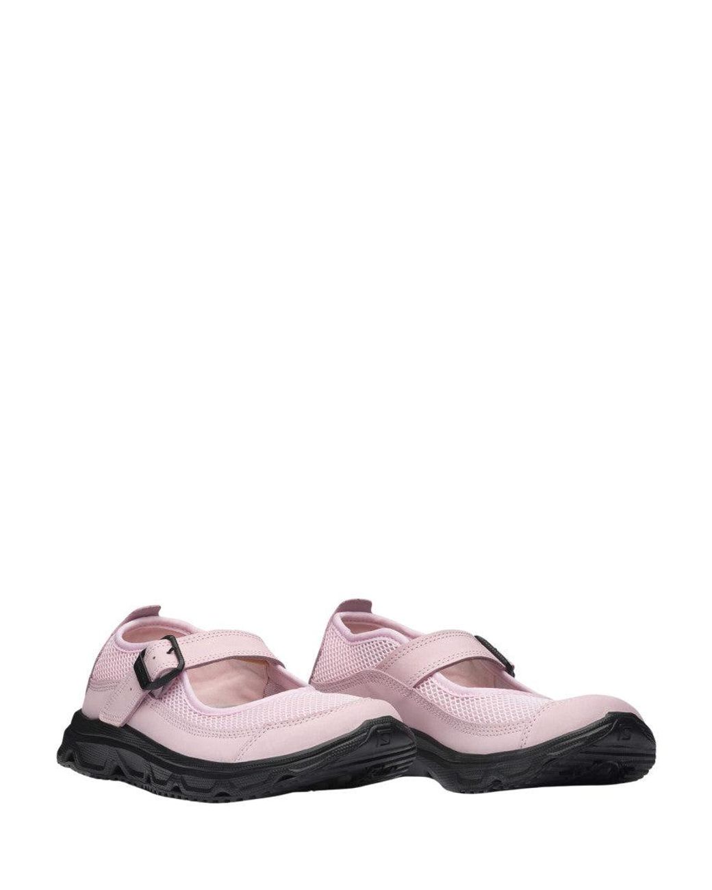 Salomon Pink Round-Toe Sneakers