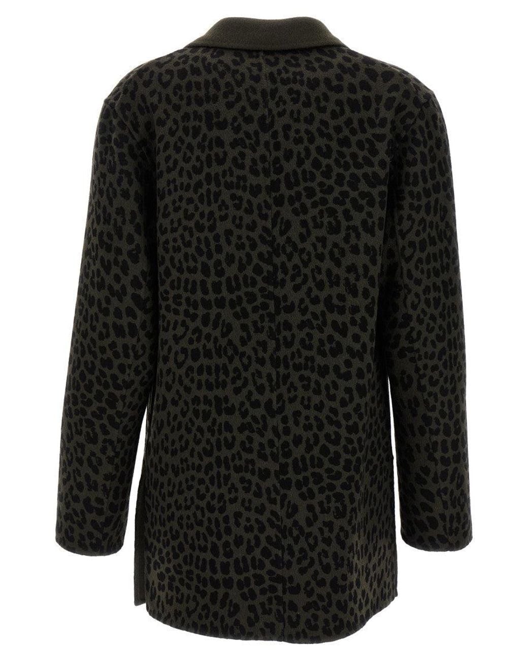 P.A.R.O.S.H. Black Dark Animal Print Blazer