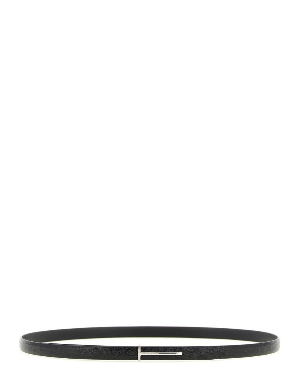 Tom Ford Black Solid Belt for men