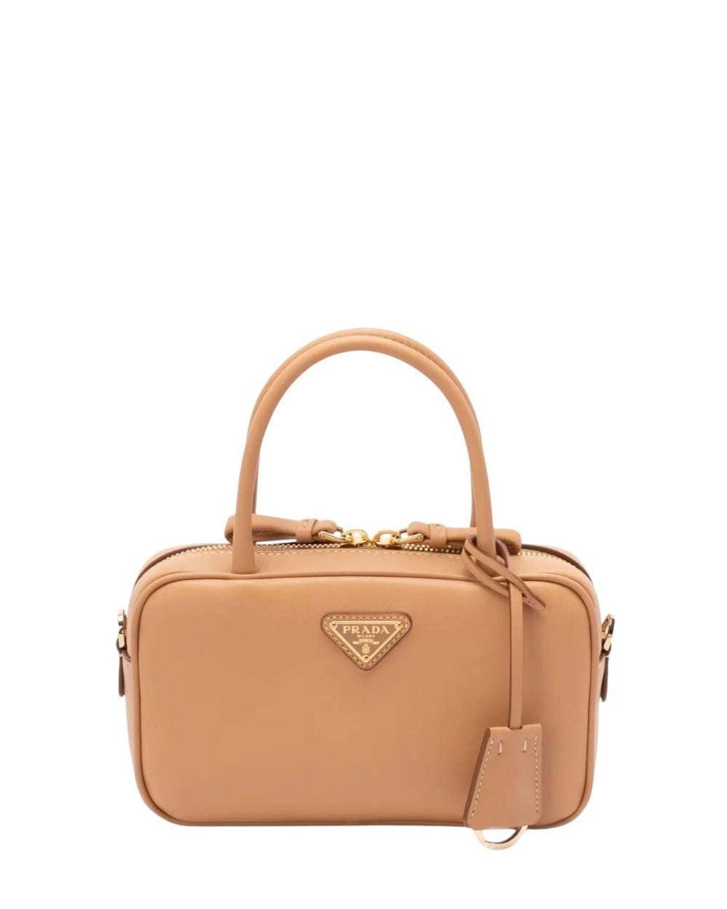 Prada Brown Logo Mini Satchel