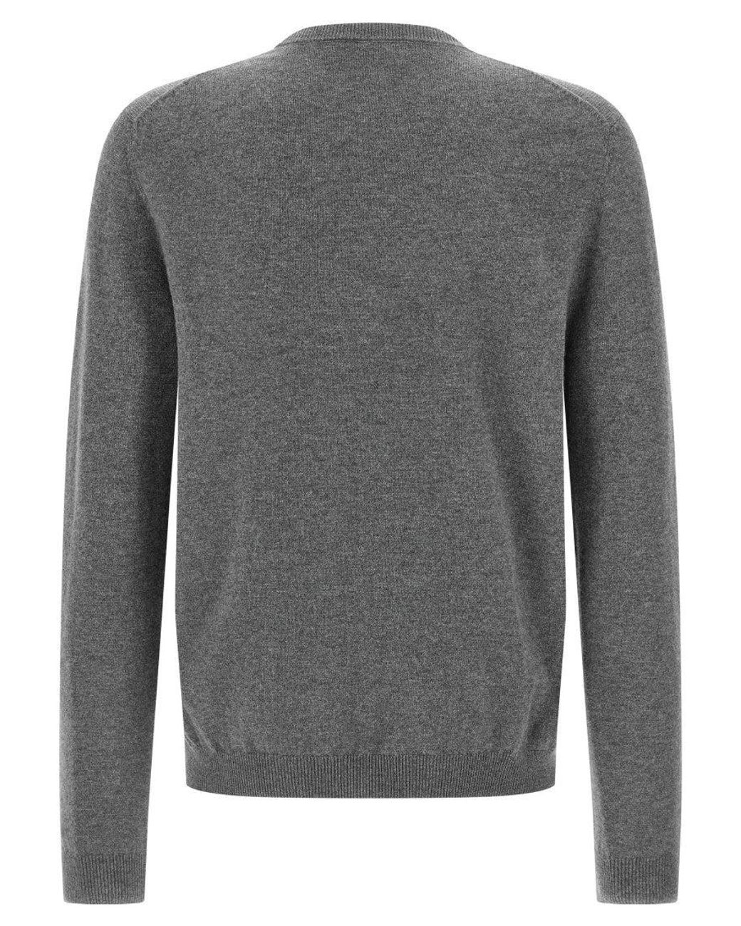 Gucci Gray Gg Intarsia Cashmere Sweater for men