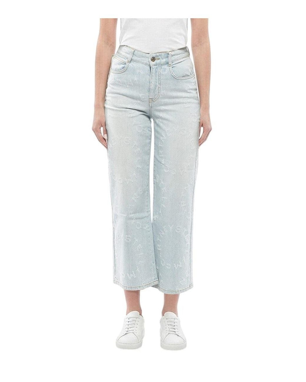Stella McCartney Blue Straight High Rise Jeans