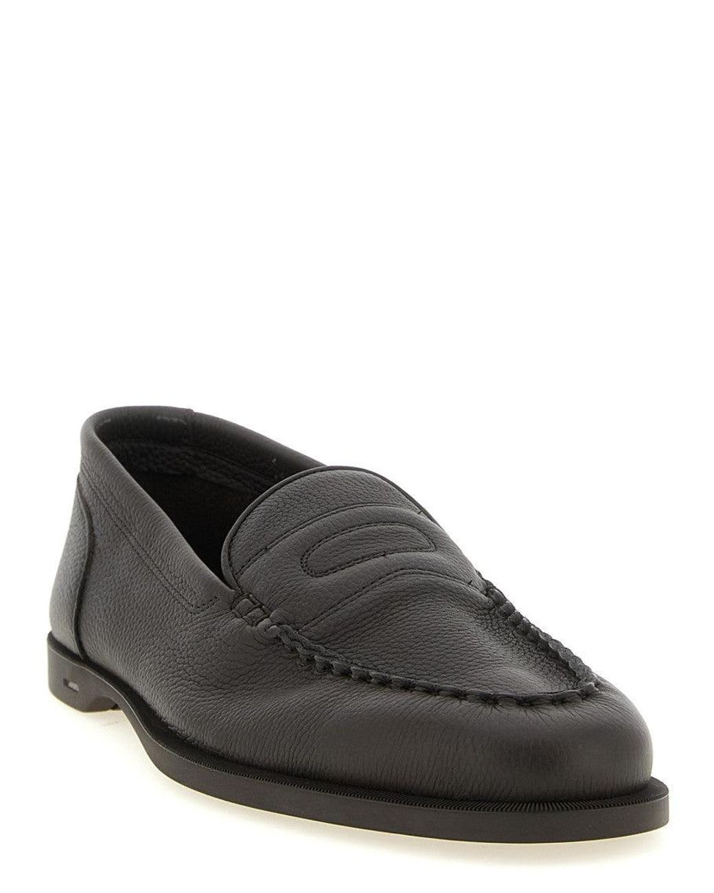 John Lobb Black 'Pace' Loafers for men