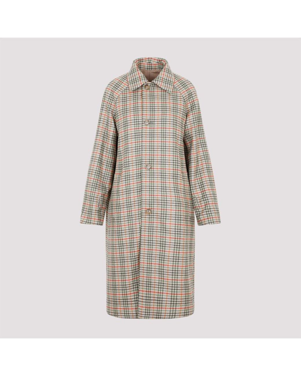 Akris Natural Wool Flannel Coat