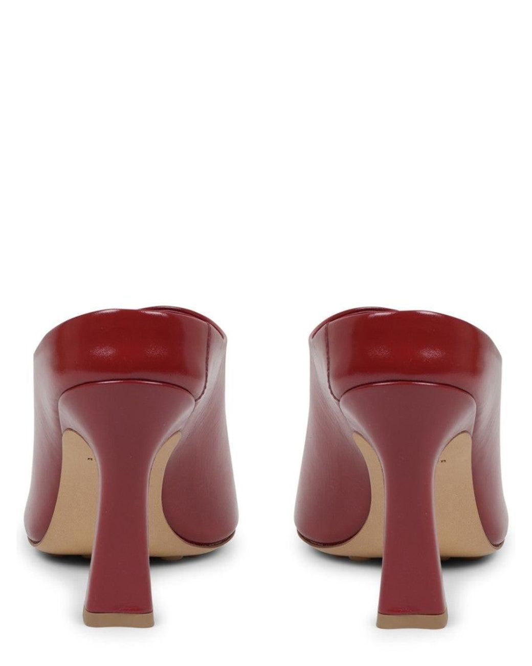 Bottega Veneta Red Solid Mules