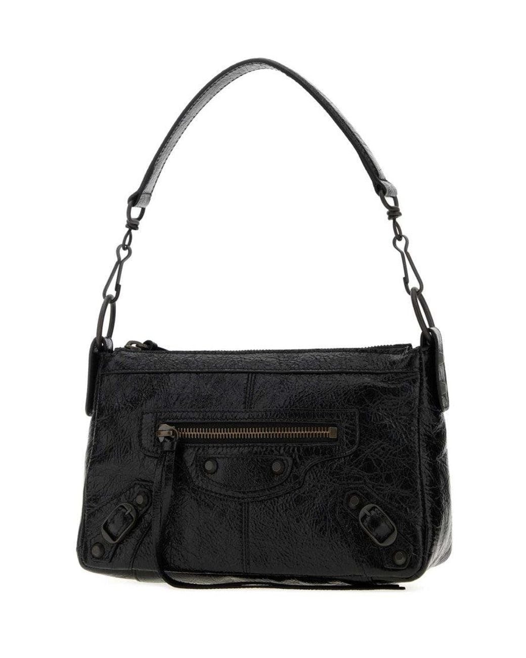 Balenciaga Black Le City Moto Mini Shoulder Bag