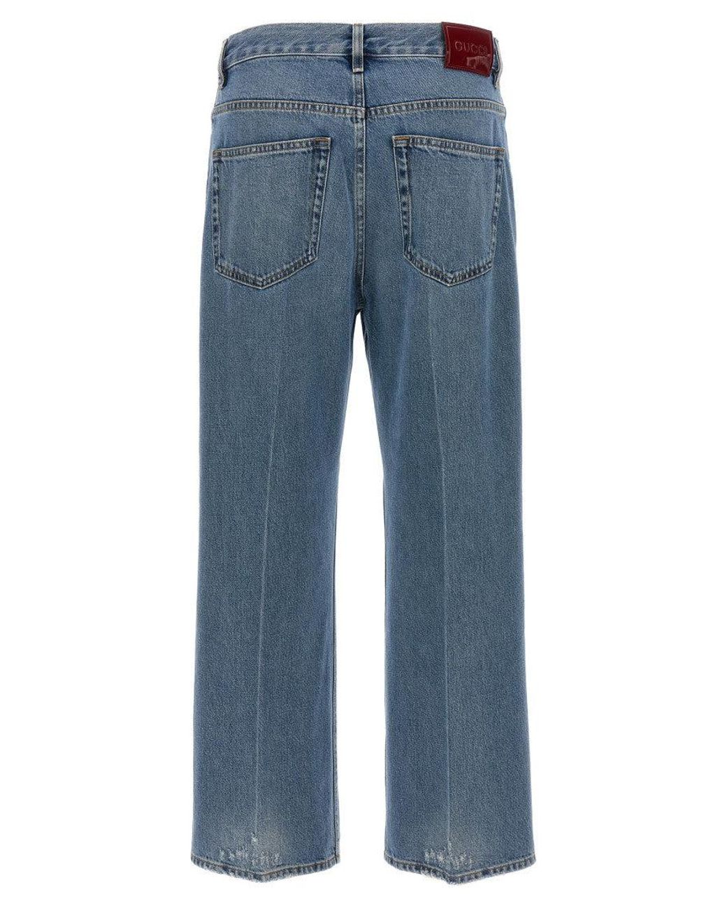 Gucci Blue Cropped Jeans