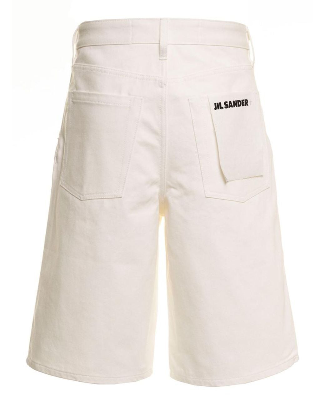Jil Sander White Solid Shorts for men