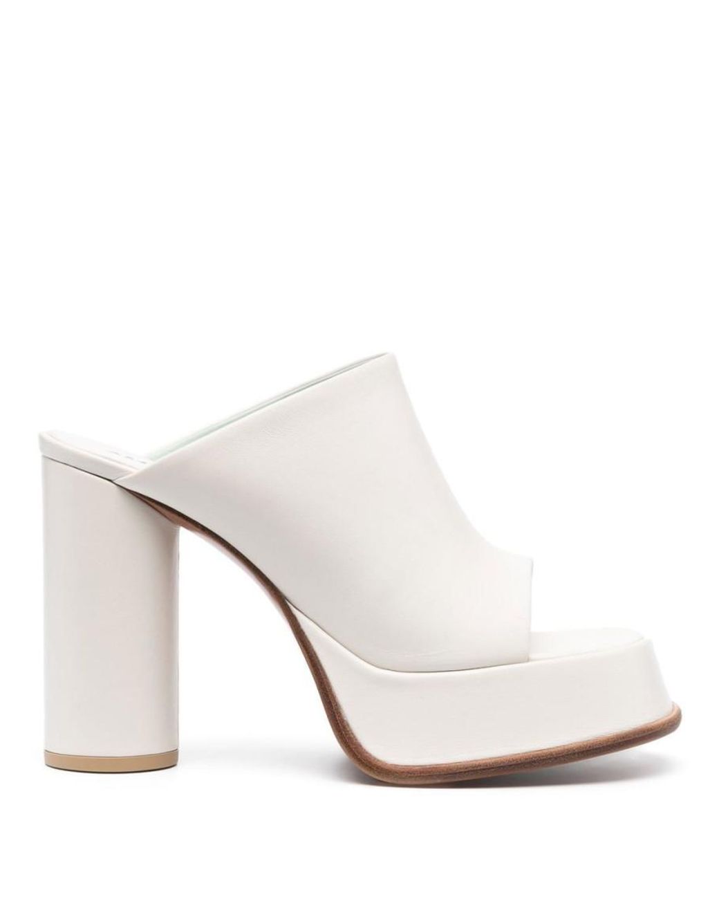 Ambush White Leather Heels