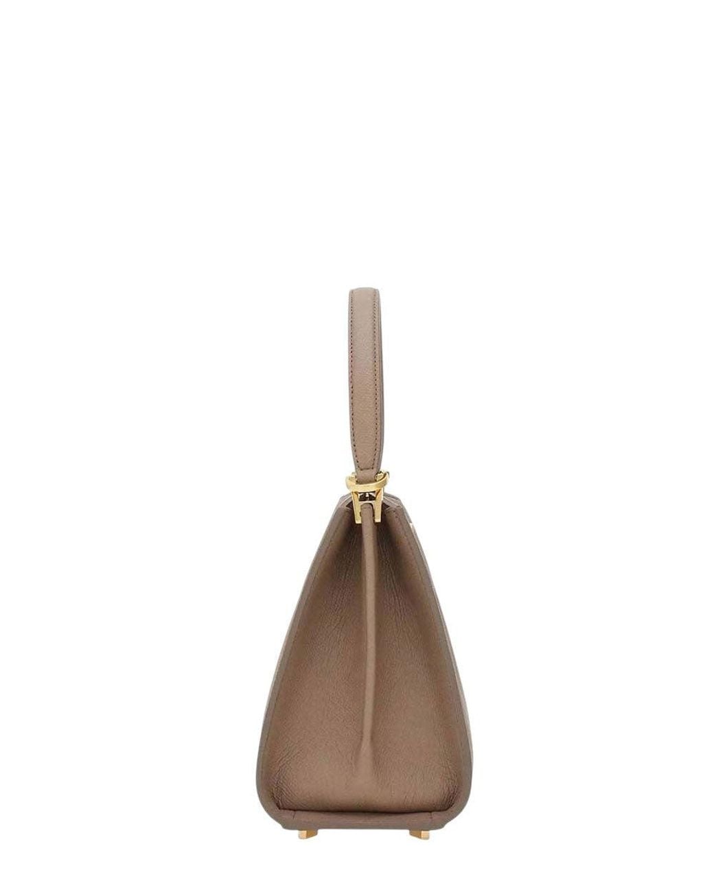 Ferragamo Brown Taupe Studio Xs Satchel