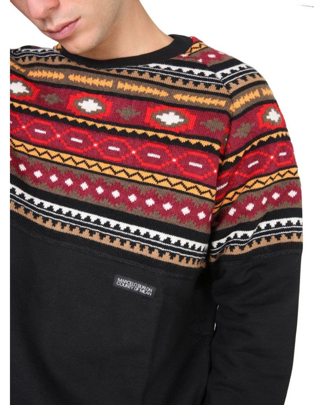 Marcelo Burlon Gray Marcelo Burlon County Of Milan Wool And Cotton Blend Sweater for men