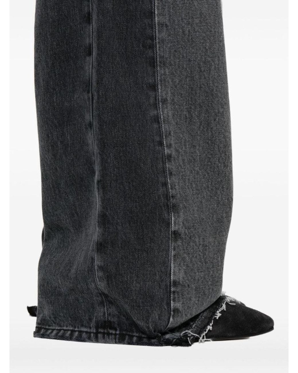 Stella McCartney Gray Cotton Blend Wide-Leg Trousers