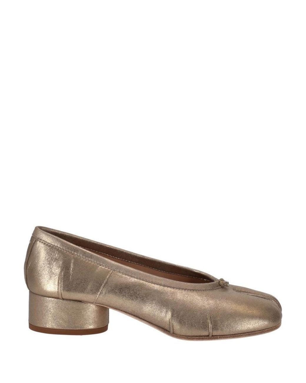 Maison Margiela Brown Golden Slip On Ballet Flats