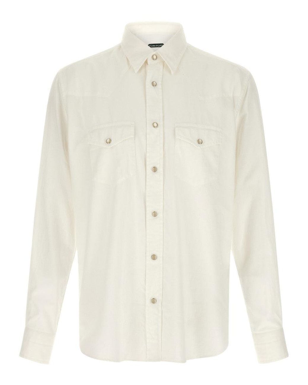 Tom Ford White Western-Style Cotton Shirt for men
