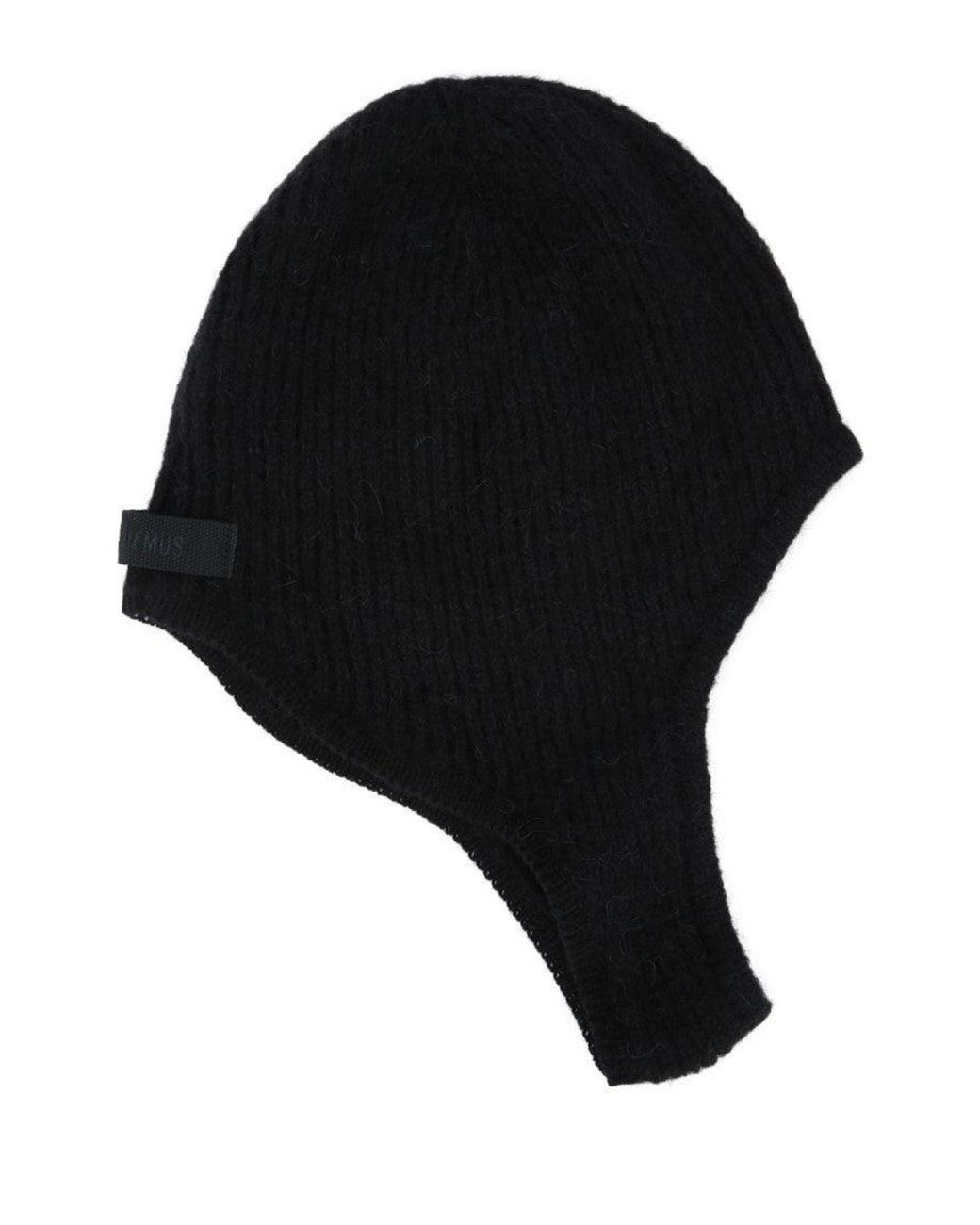 Jacquemus Black Textured Balaclava Cap