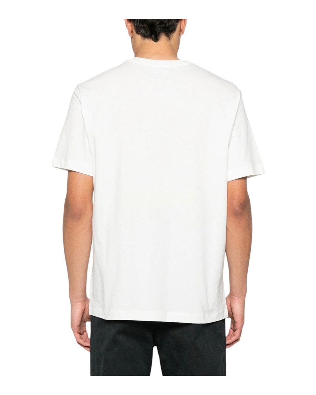 Emporio Armani White Graphic Regular T-Shirt for men