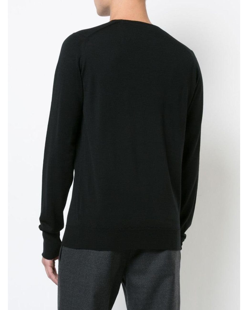 John Smedley Black Maglia Sweaters for men