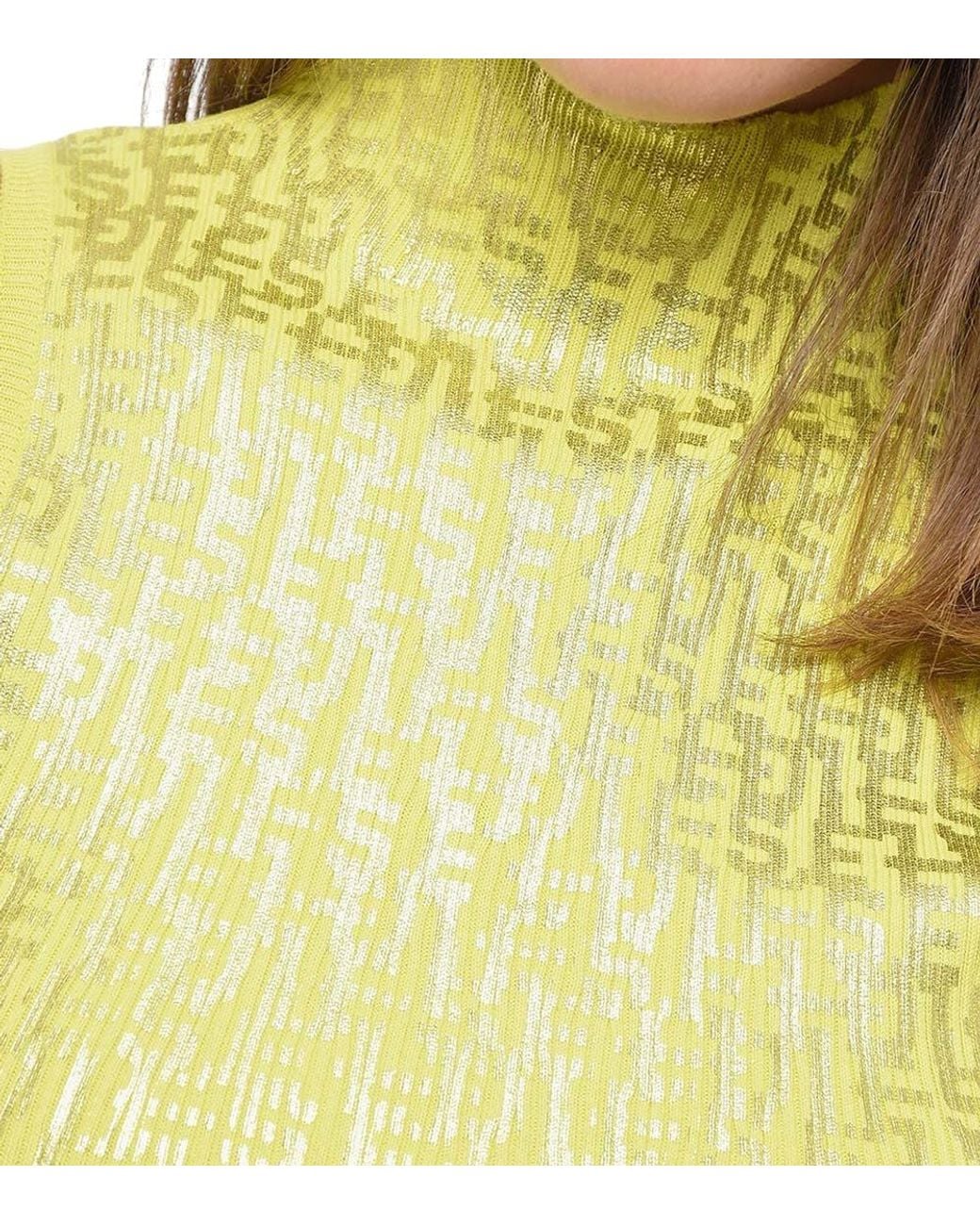 DIESEL Green Logo Turtle Neck Top